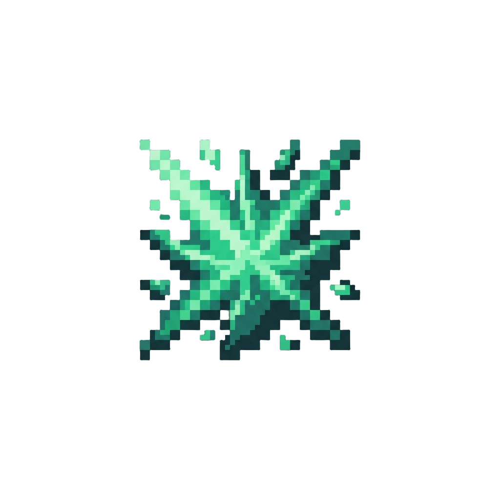 A Crackling Burst of Emerald Sparks