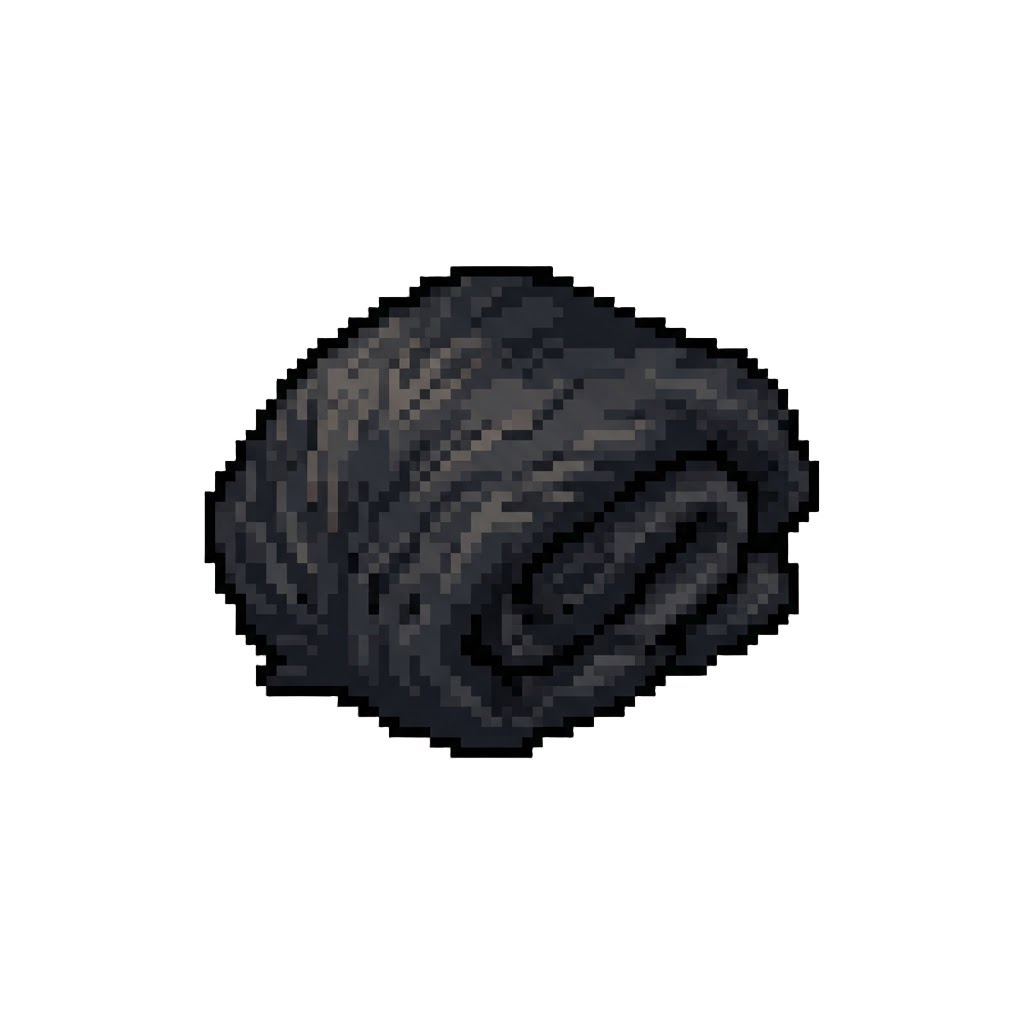 Dark Midnight-black Wolf Fur