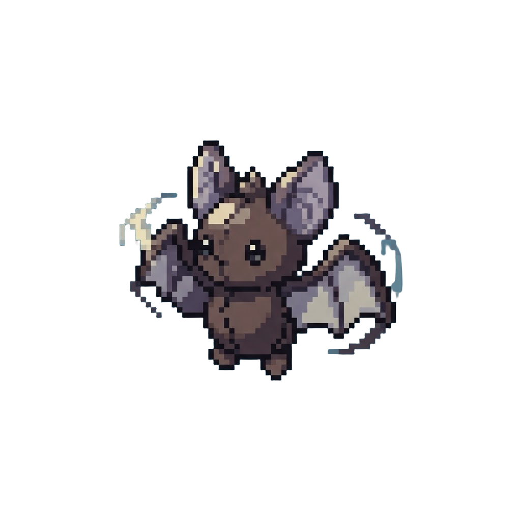 A Tiny Spinning Bat Plushie