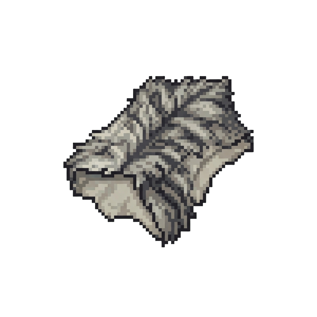 Brindled Silver-gray Wolf Fur