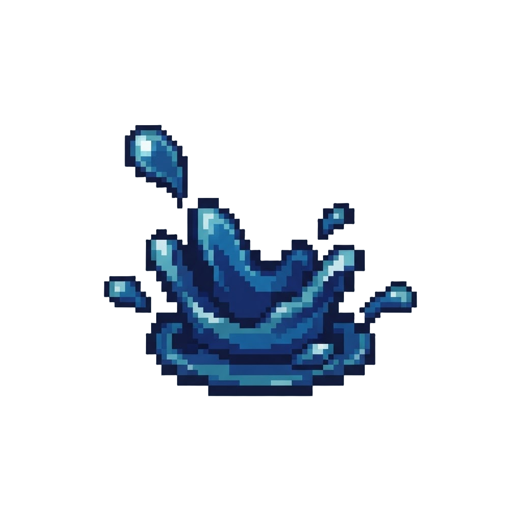 A Dark Sapphire Water Splash