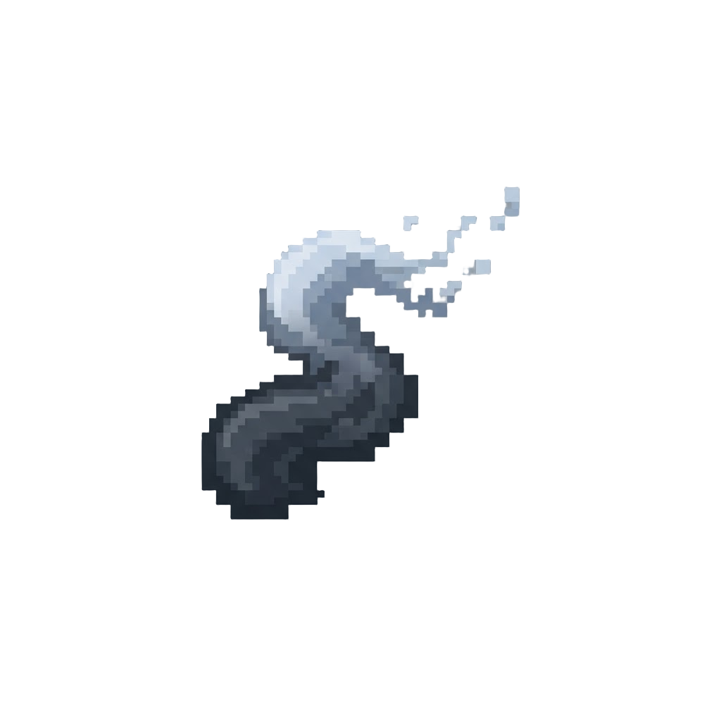A Gentle Fade of Dark Smoke Into Clear Air