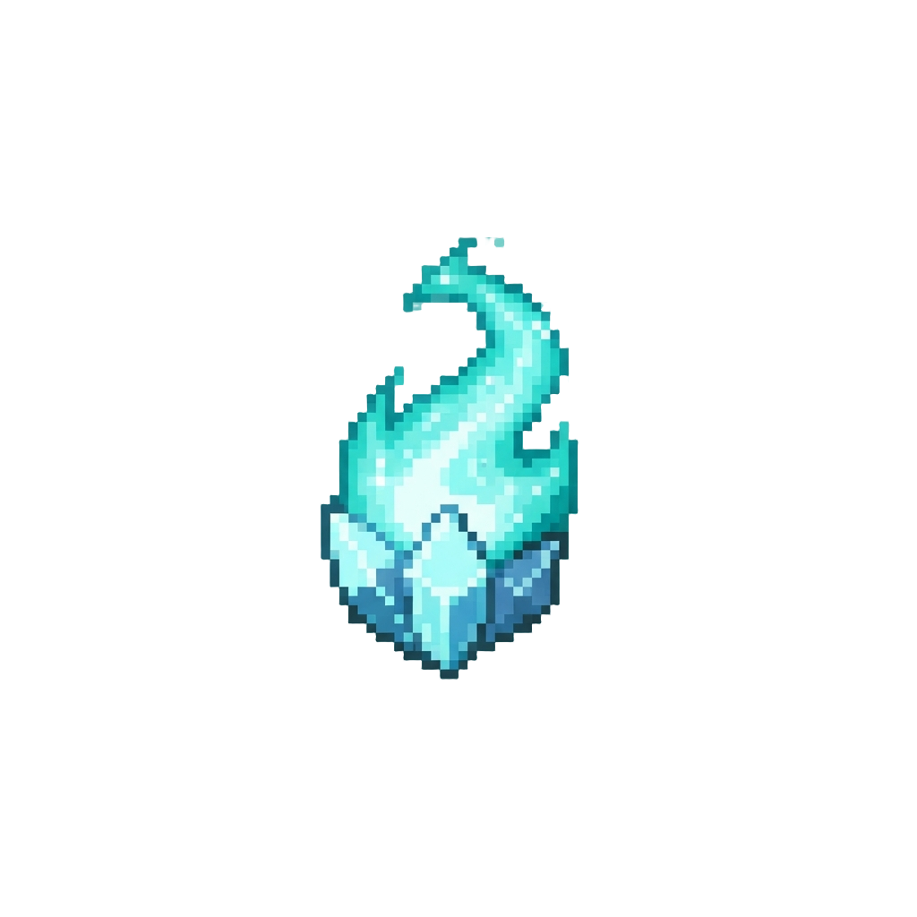 A Cold Icy Cyan Spectral Light