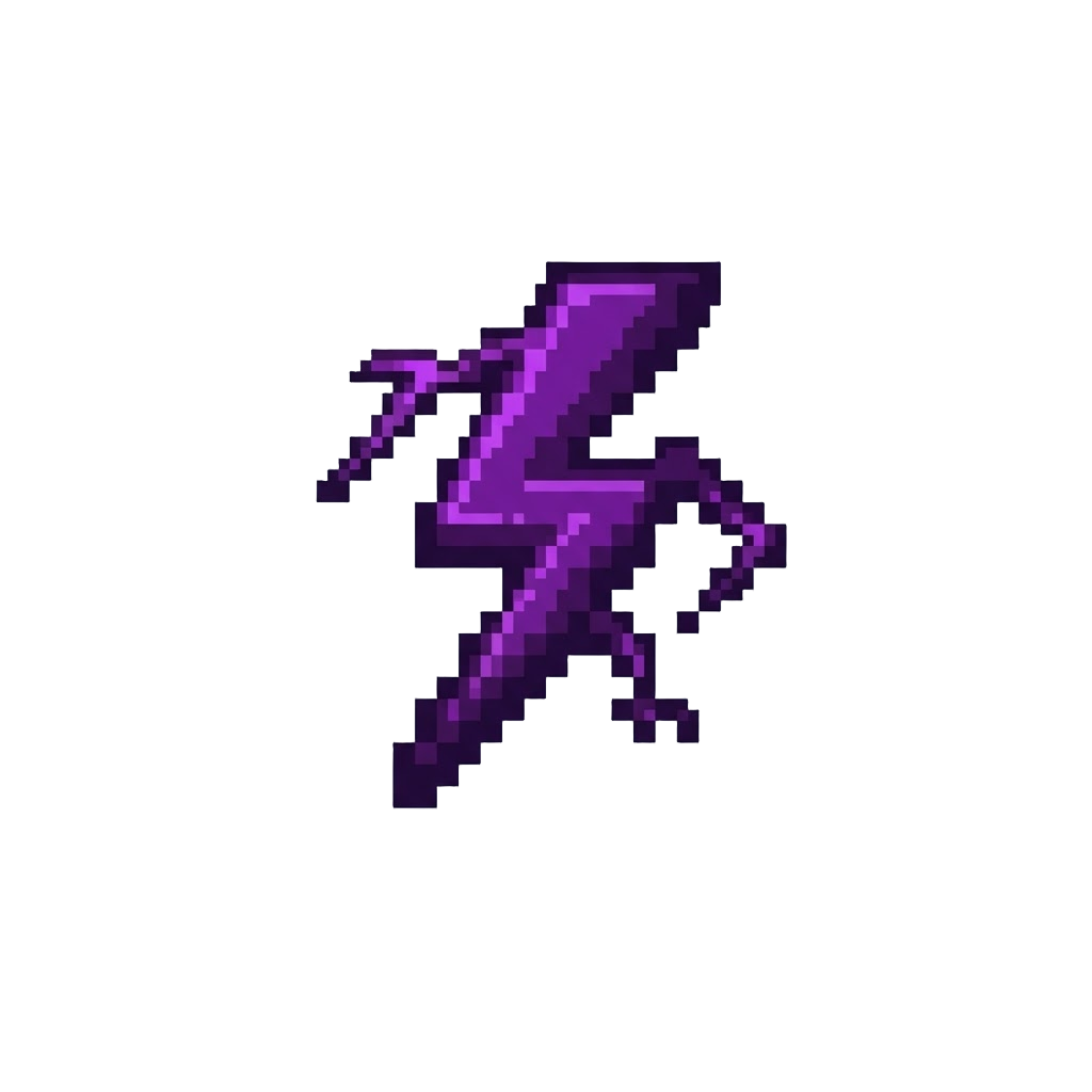A Dark Purple Lightning Arc