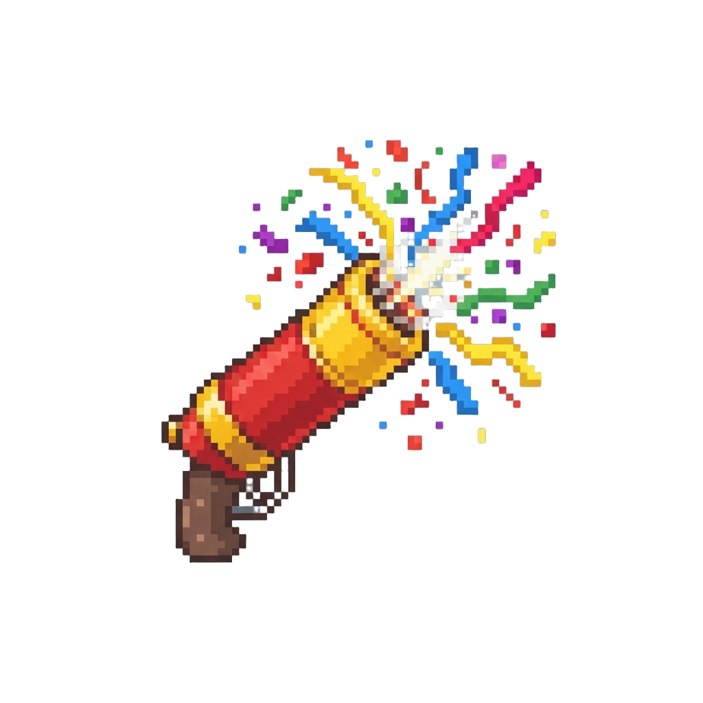 A Giant Flying Party Confetti Cannon Burst