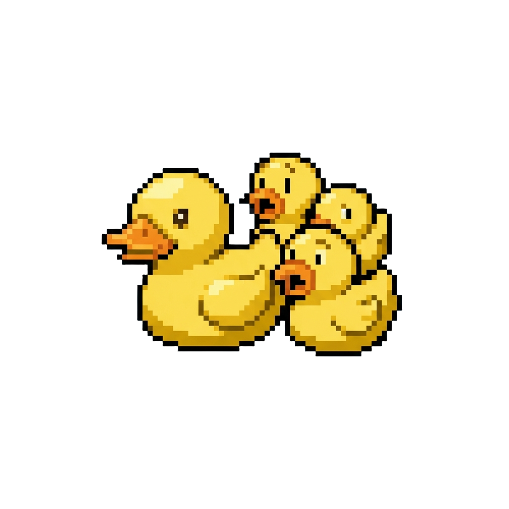 A Passing Flock of Startled Rubber Ducks