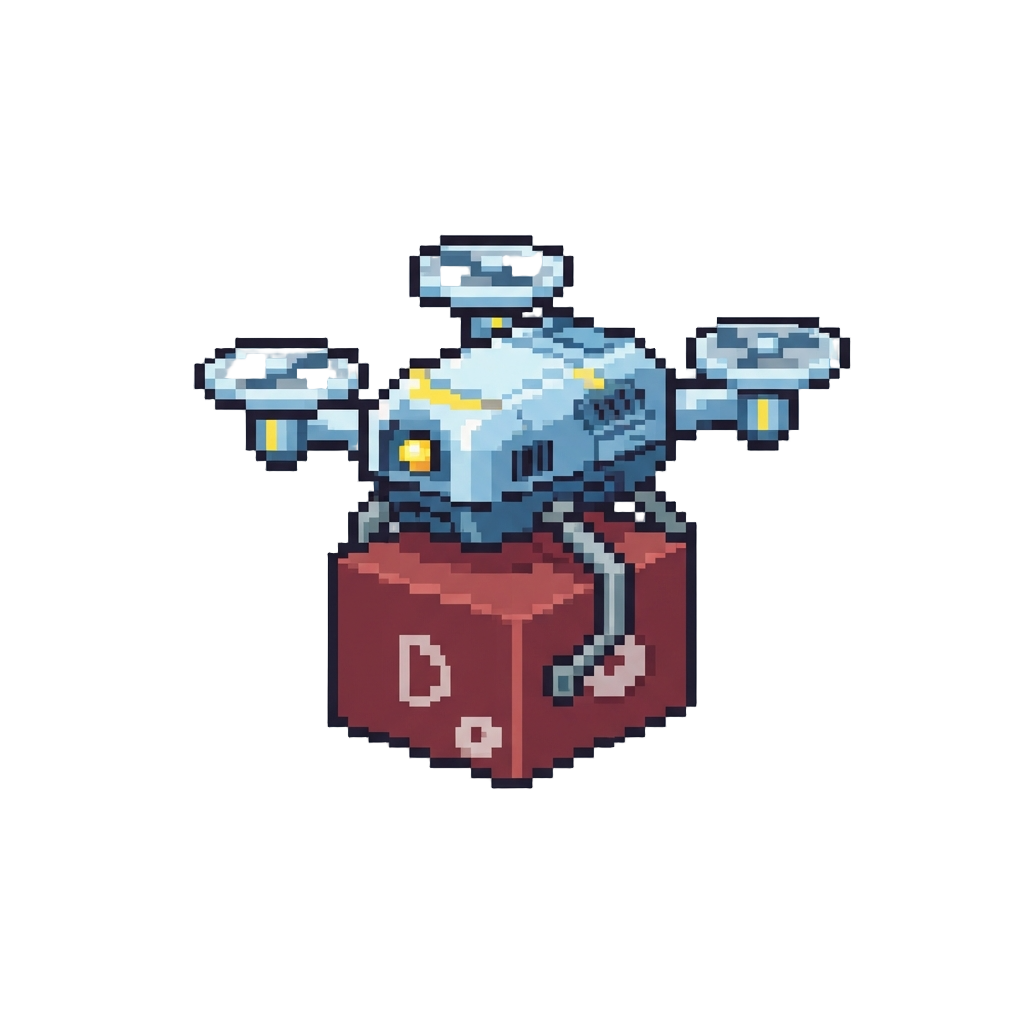 A Passing Delivery Drone Carrying a Box of Donuts