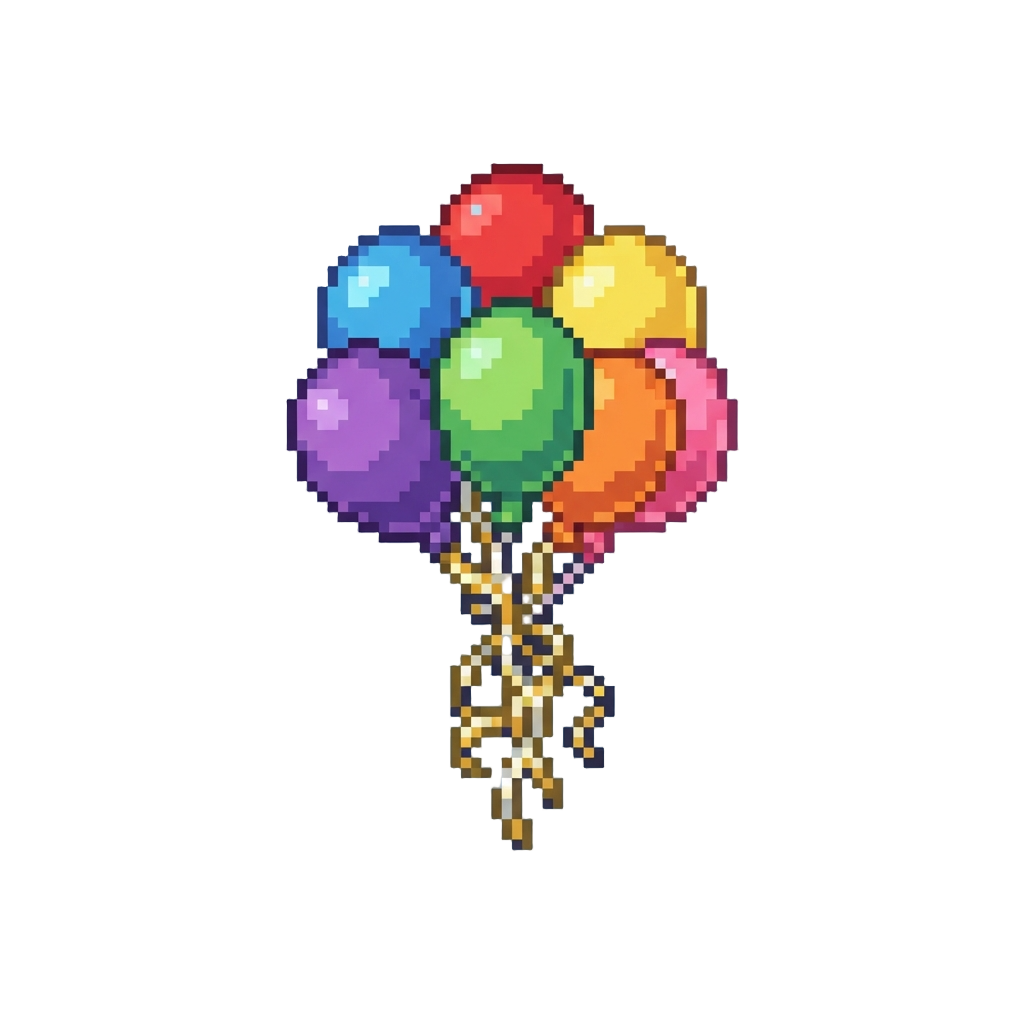 A Massive Floating Helium Birthday Balloon Bundle