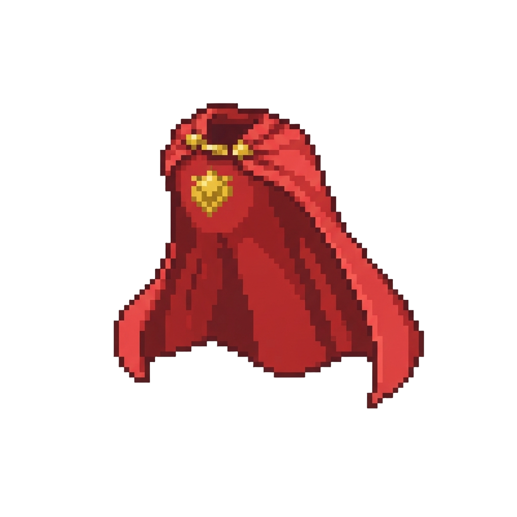 A Hovering Red Superhero Cape That Attaches Automatically