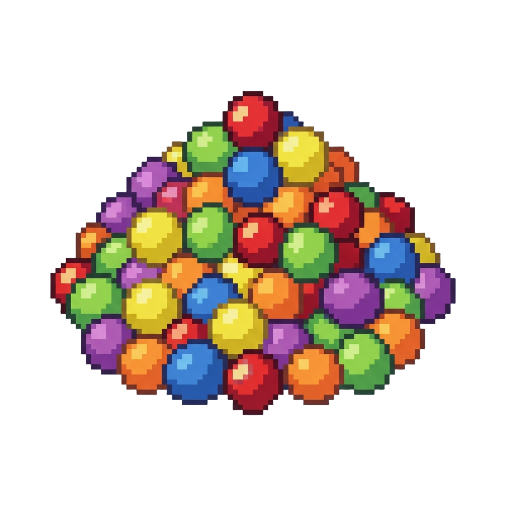A Huge Pile of Soft Colorful Ball-pit Balls