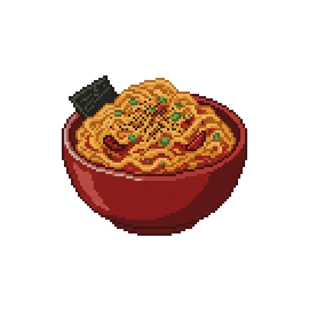 A Bowl of Fiery Nuclear Buldak Noodles