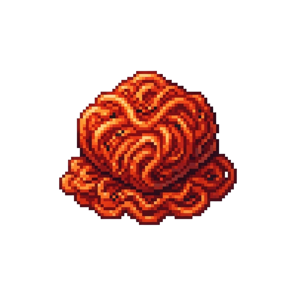 A 2x Spicy Buldak Ramen Noodle Bite