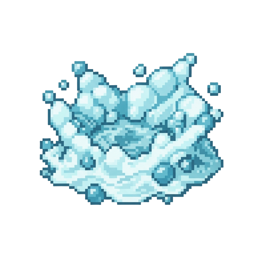 A Giant Bubbling Foam Crater Splash