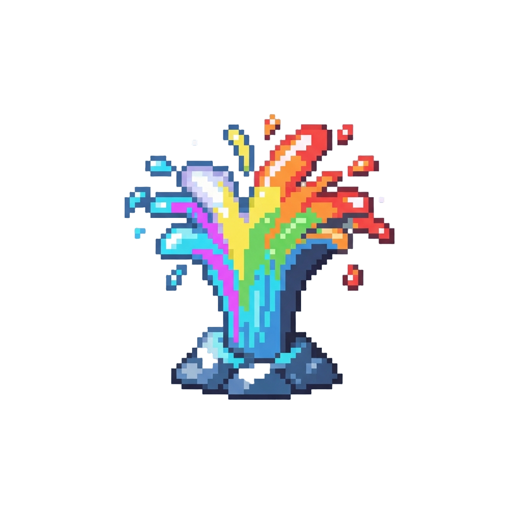 A Spectacular Sparkling Rainbow Geyser Splash