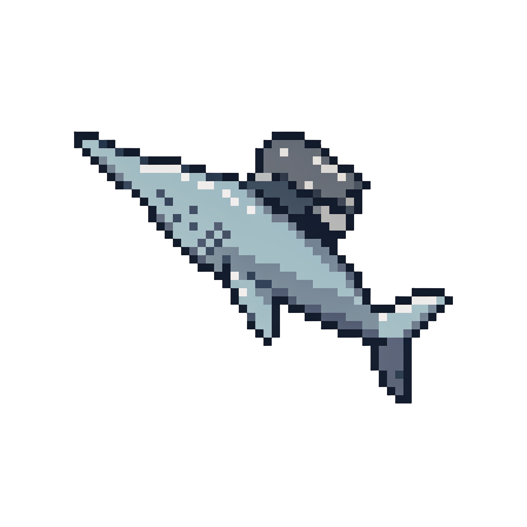 A Long-snouted Swordnose Shark Darting Through the Air with a Streamlined Jetpack