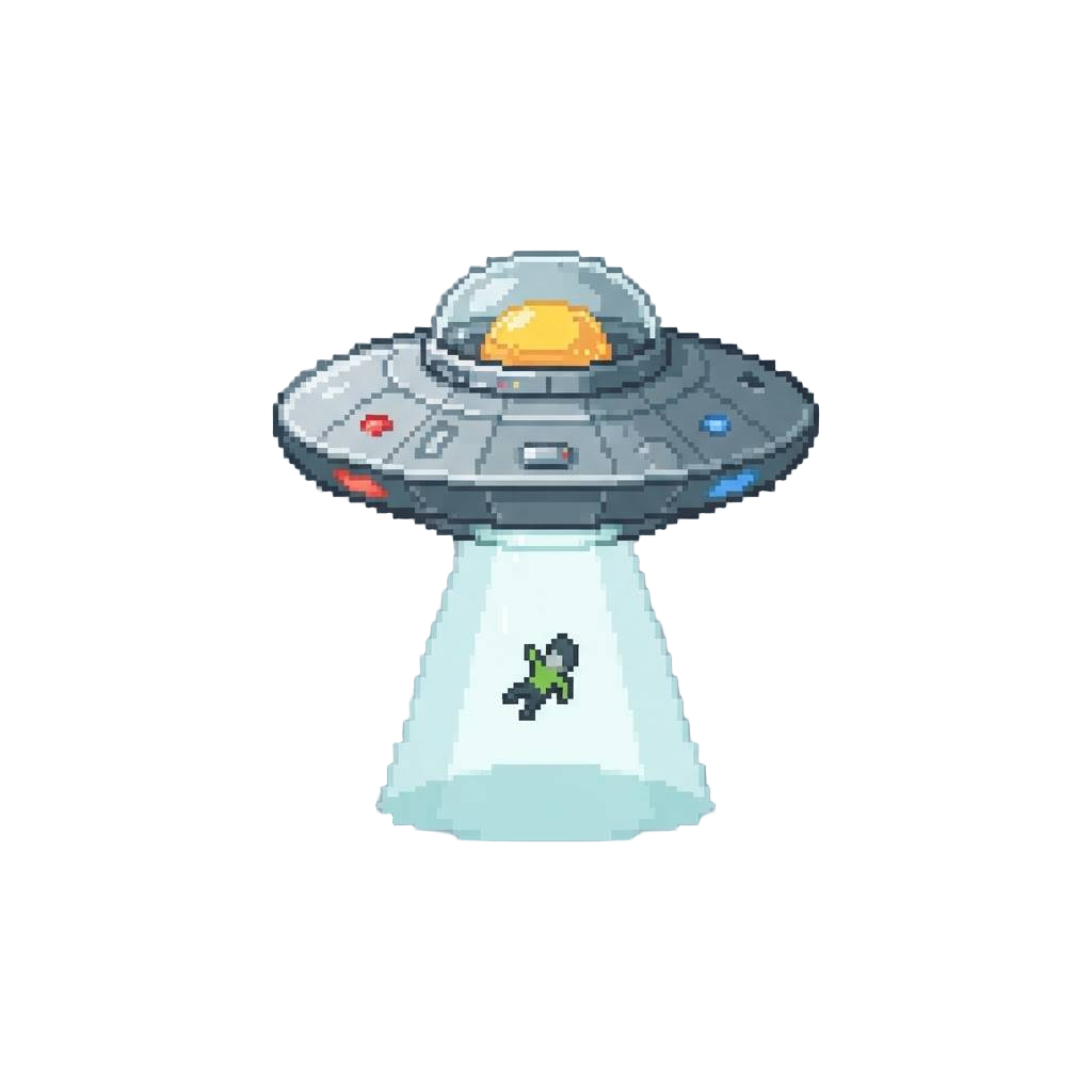 A Mysterious Flying Saucer Appearing Overhead with a Brilliant Tractor Beam That Locks on and Pulls @image1 Helplessly Aboard