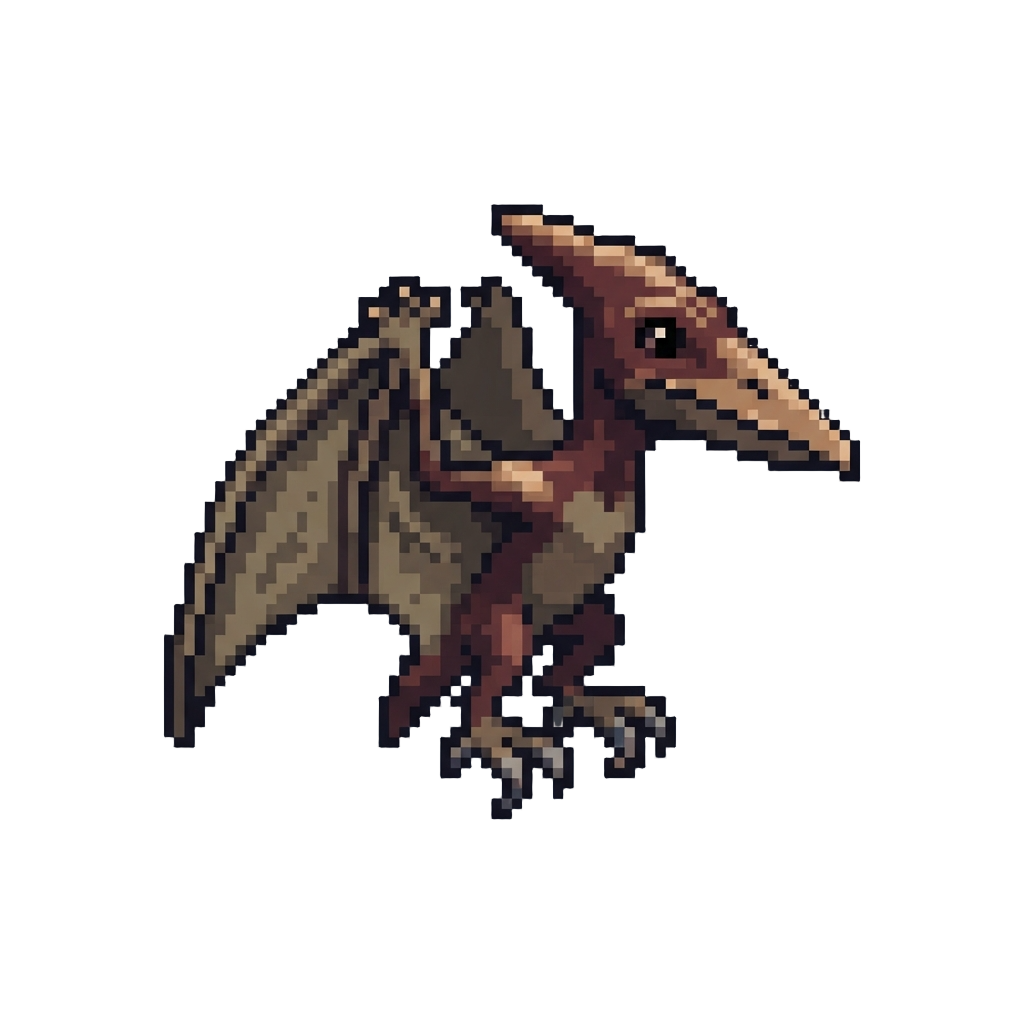 A Prehistoric Pterodactyl with Leathery Wings and Sharp Talons