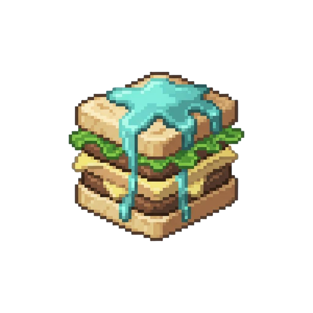 An Ectoplasm-drizzled Double-decker with Crisp Sea-lettuce Ribbons