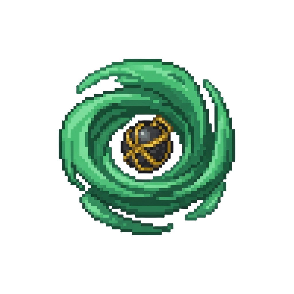 A Swirling Vortex of Green Ectoplasmic Spirits Circling the Room