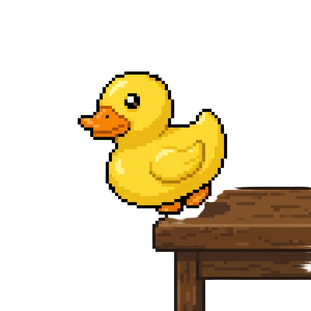 A Squeaking Rubber Duck Bouncing Off the Edge of the Table