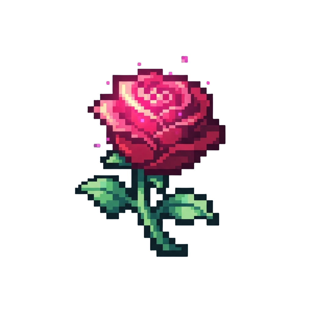 A Luminescent Enchanted Rose