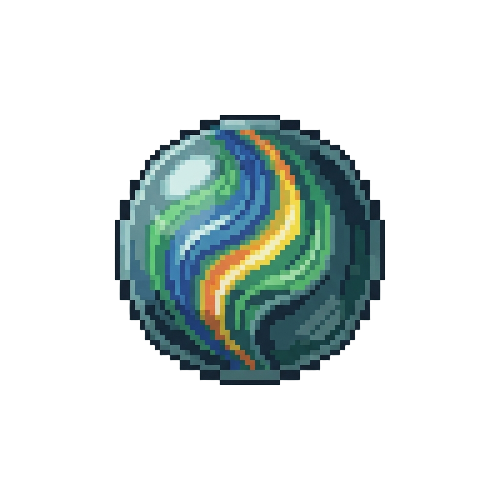 A Colorful Glass Marble