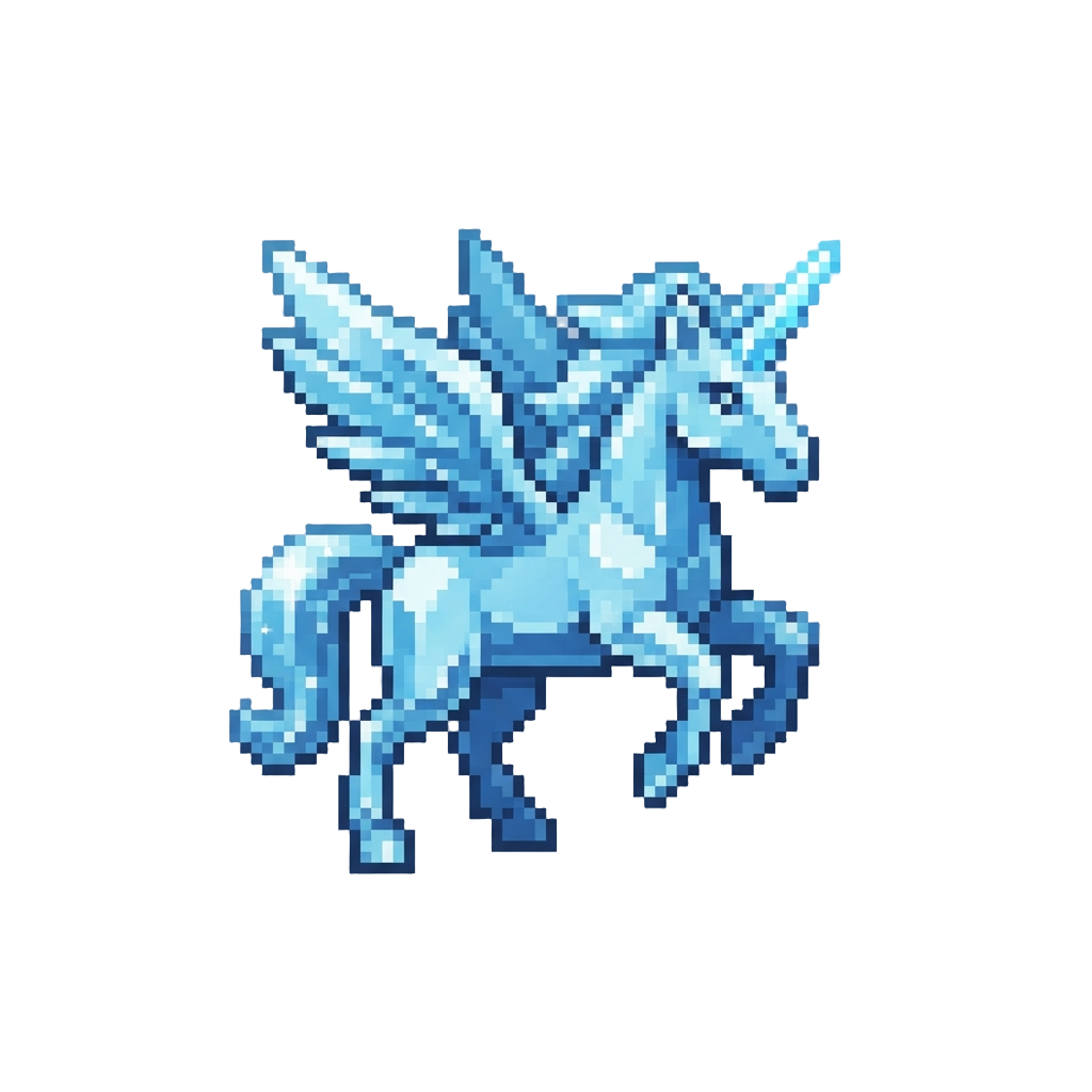 A Shimmering Crystal Pegasus