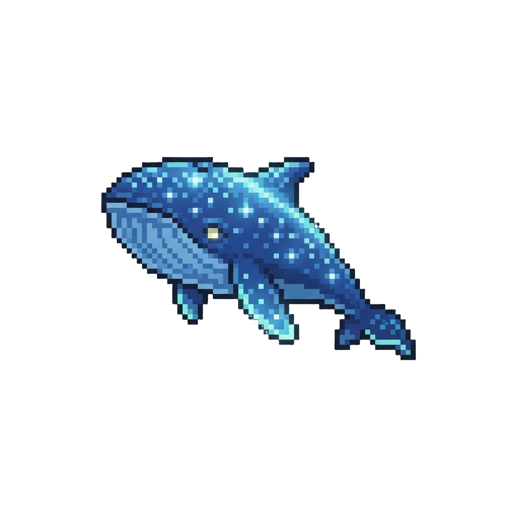 A Bioluminescent Starry Blue Whale