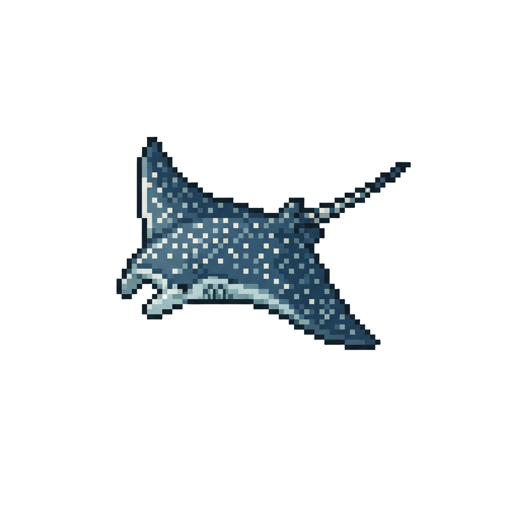 A Gliding Spotted Eagle Ray