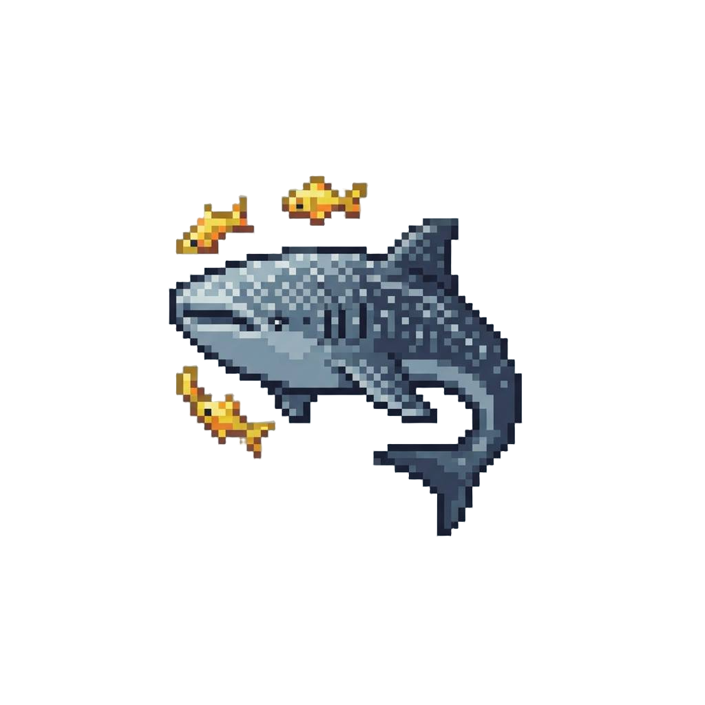A Majestic Whale Shark Circled by Golden Pilot Fish
