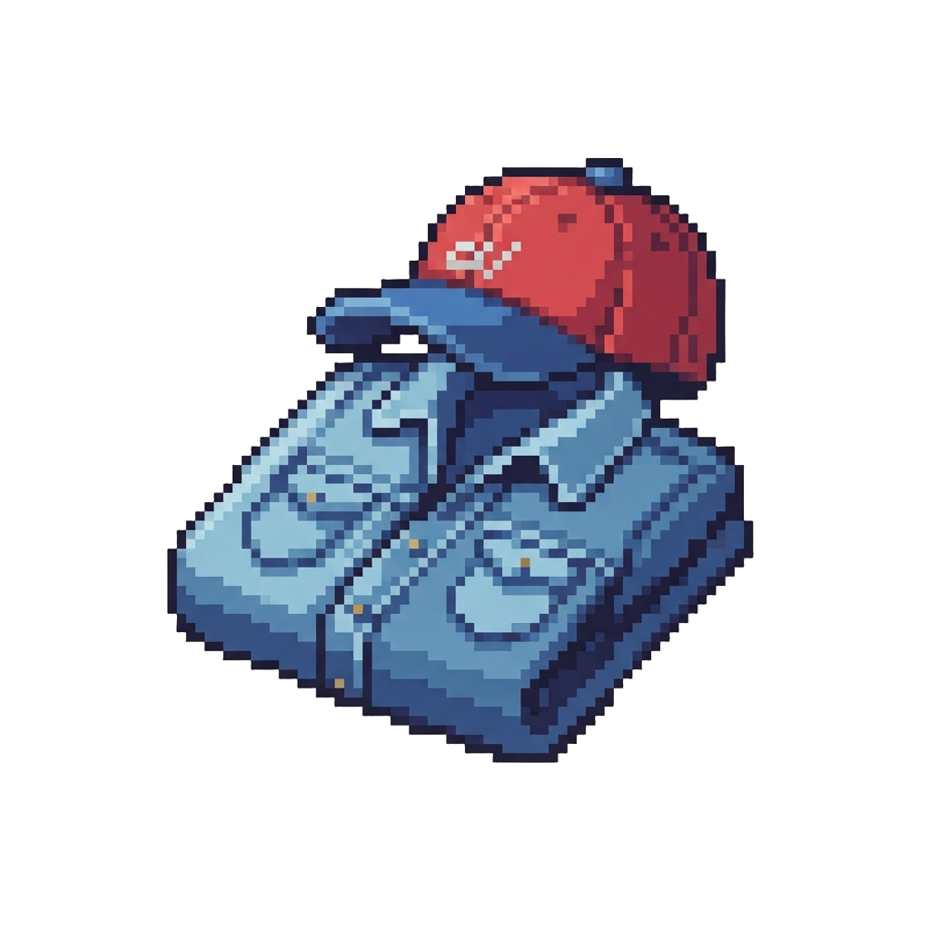 A Denim Jacket and Baseball Cap