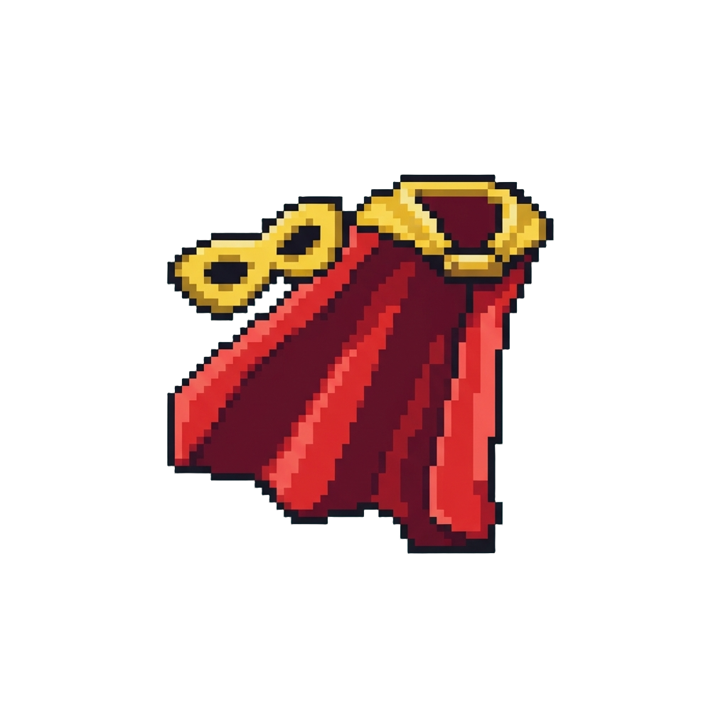 A Shiny Superhero Cape and Mask