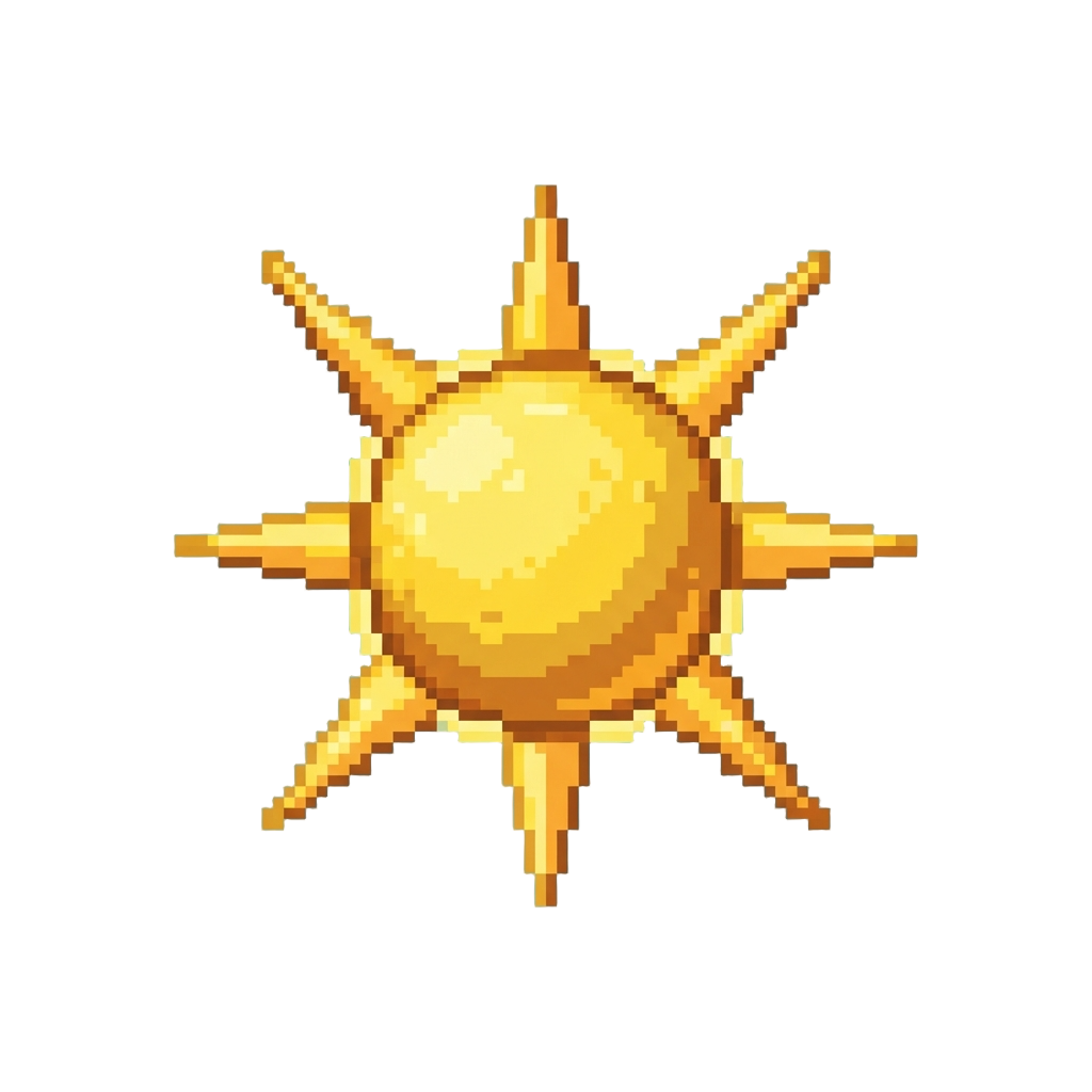 A Brilliant Yellow Sun Bursting with Warm Summer Light