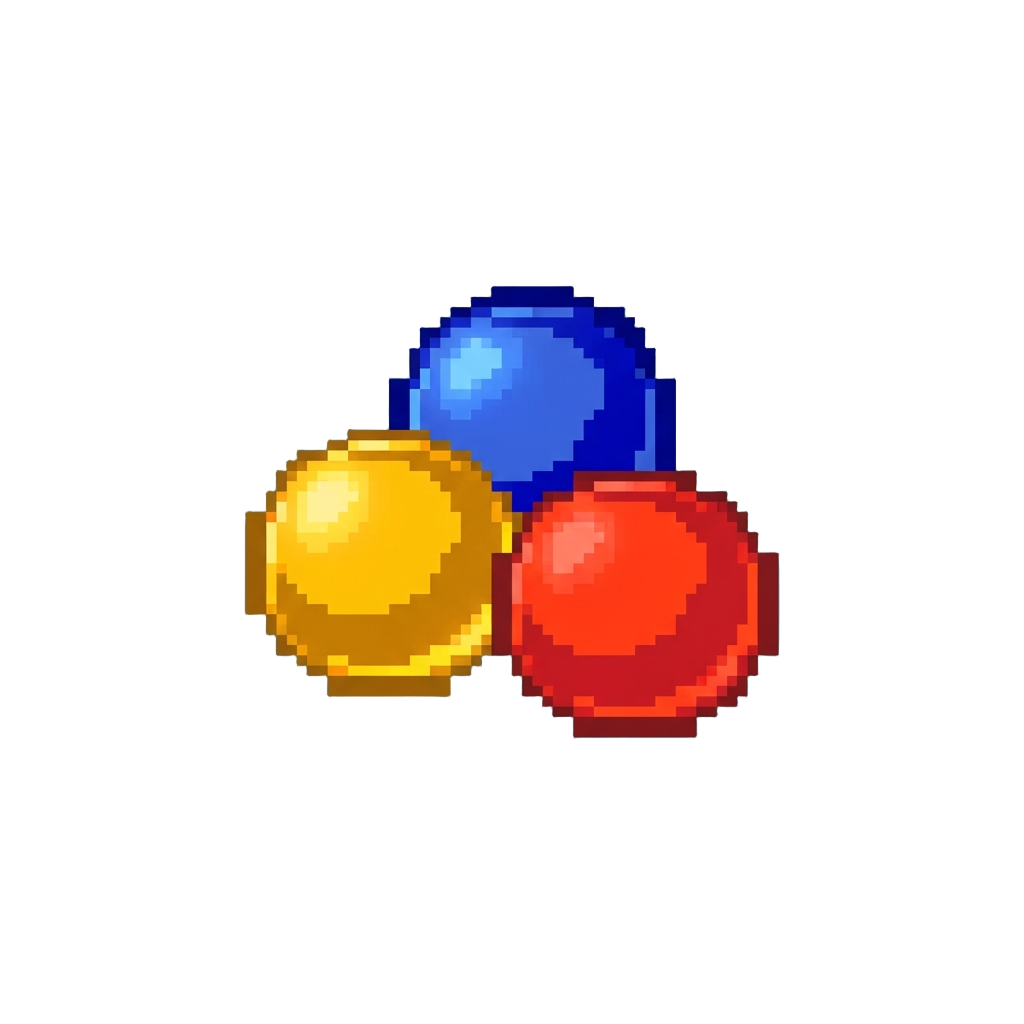 Three Tiny Glowing Juggling Balls