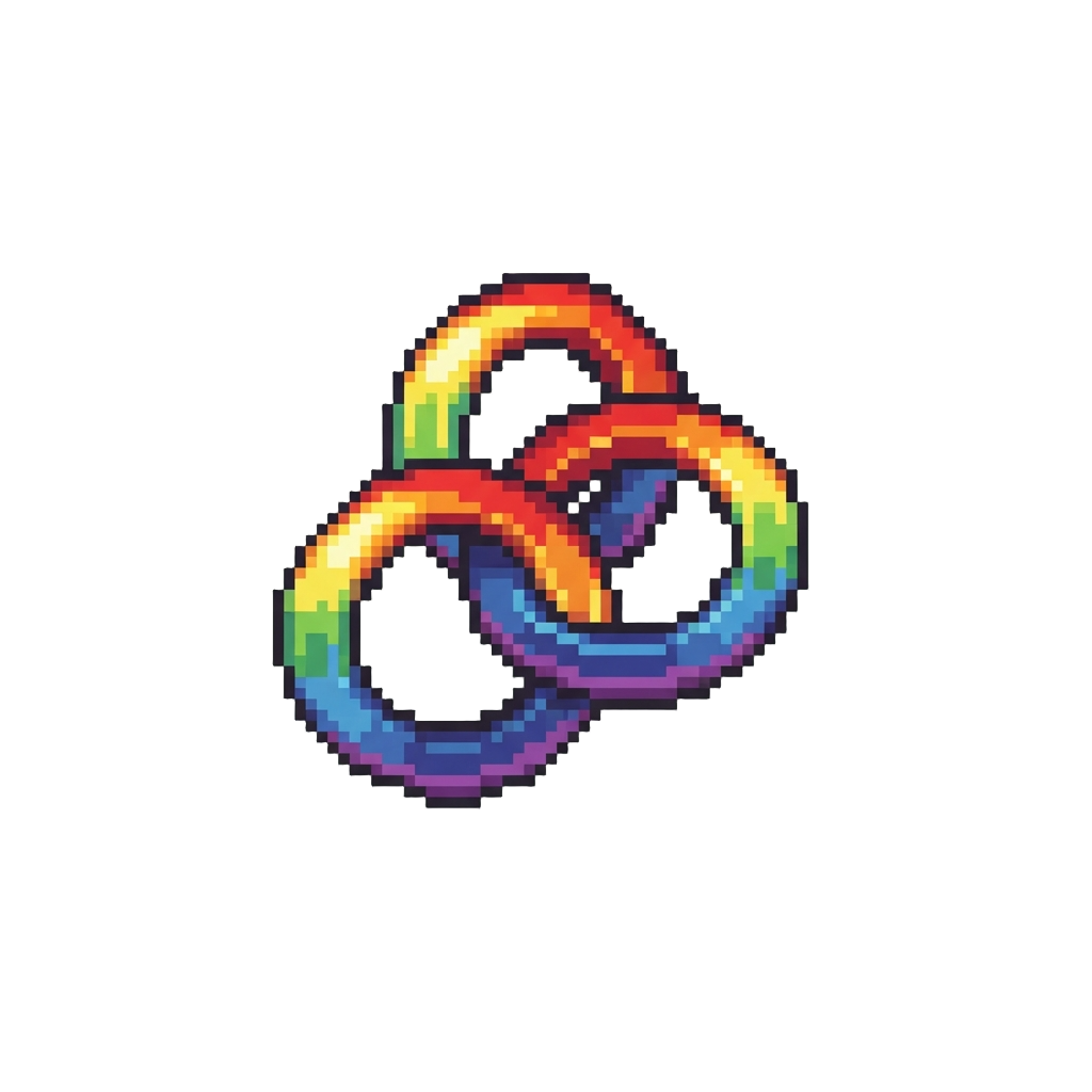 Three Little Spinning Rainbow Rings