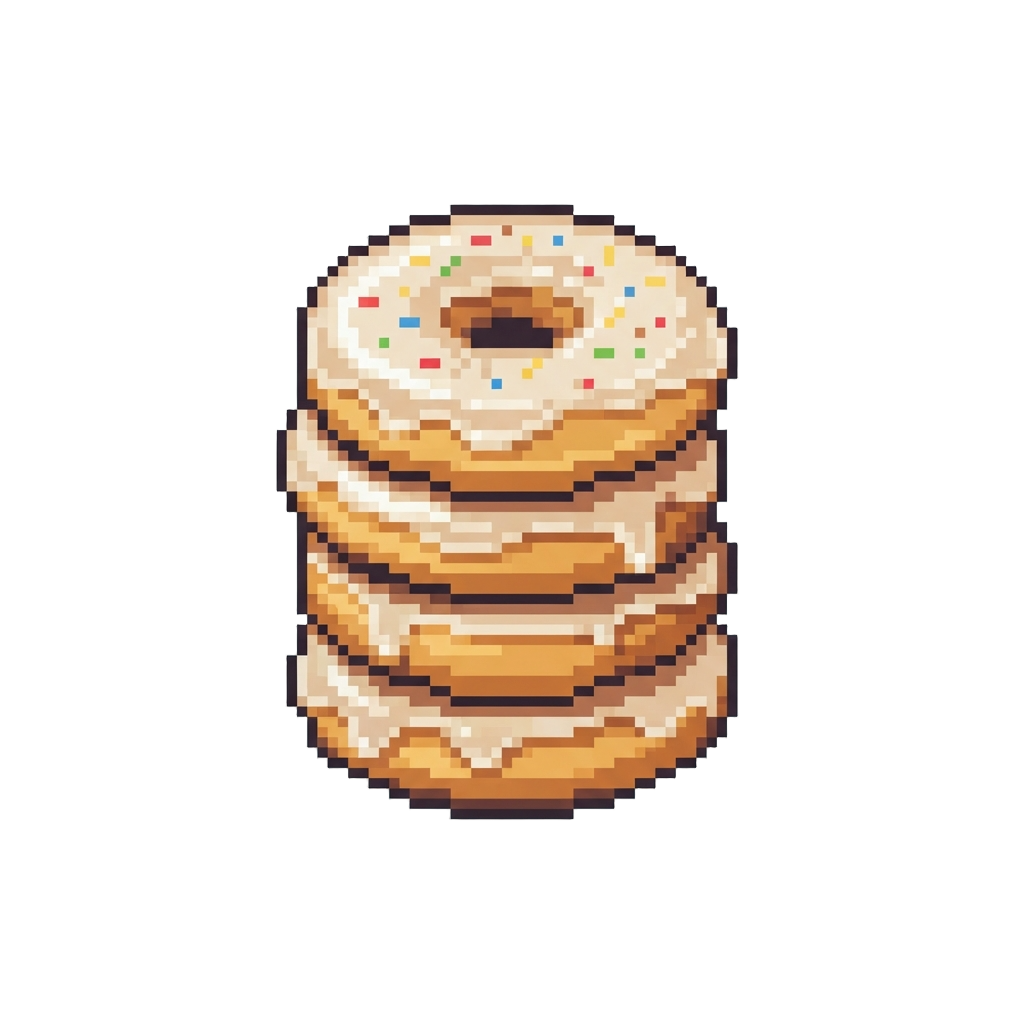 A Stack of Perfectly Glazed Donuts