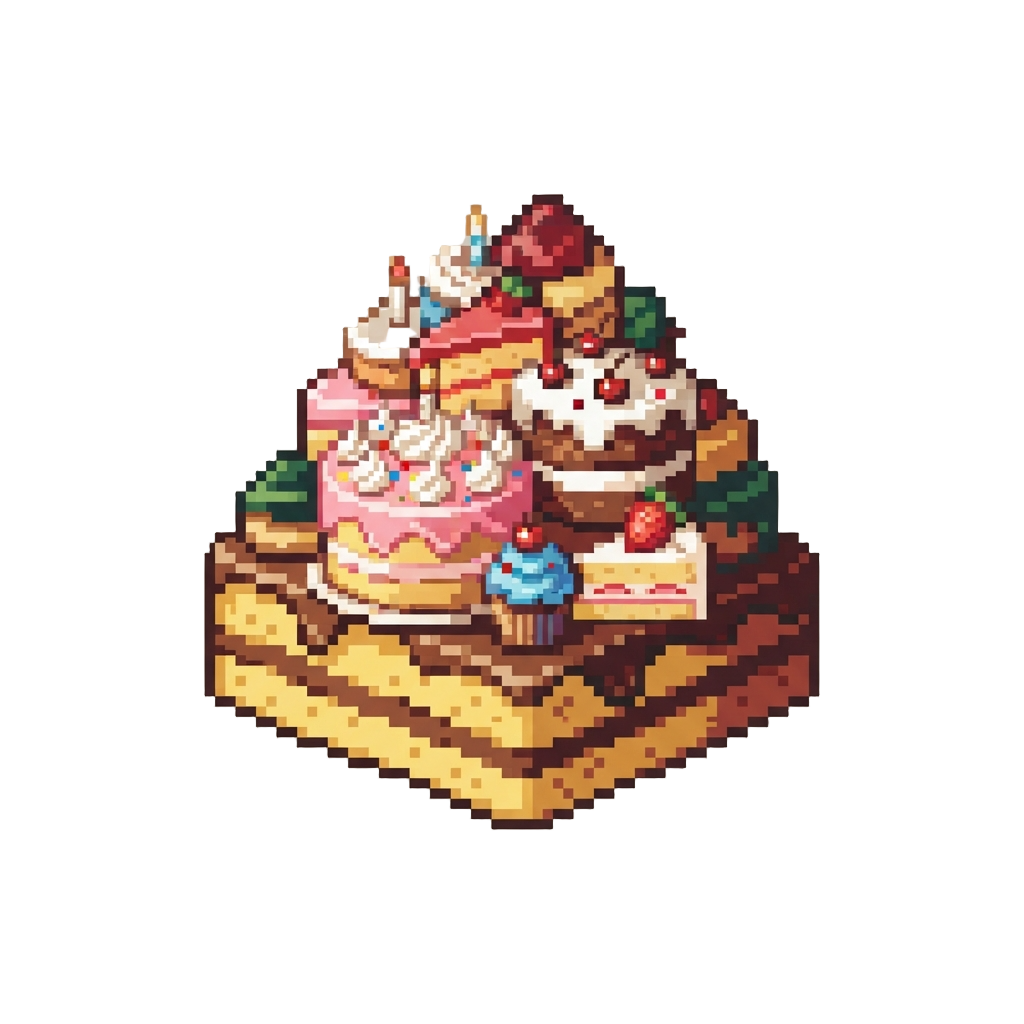 A Massive Mountain of Multi-colored Cakes and Pastries