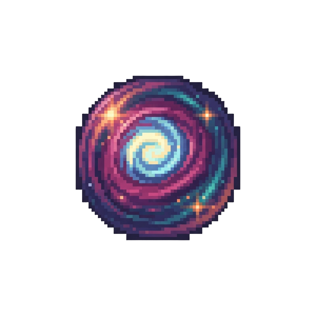 A Swirling Galaxy-burst Energy Sphere