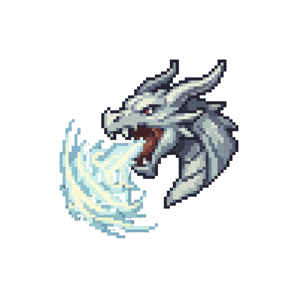 A Roaring Silver Dragon Shockwave
