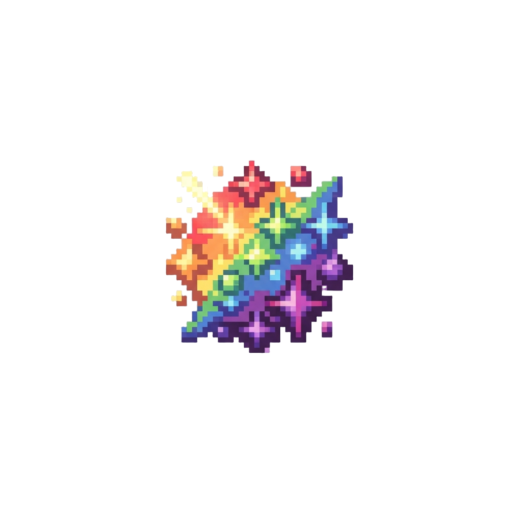 A Mild Pop of Rainbow Sparkles