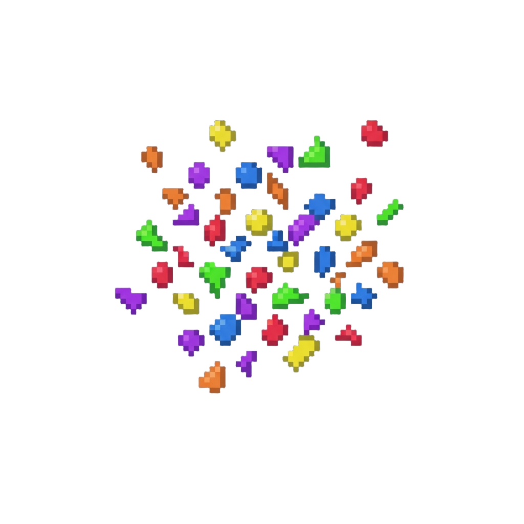 A Burst of Colorful Party Confetti