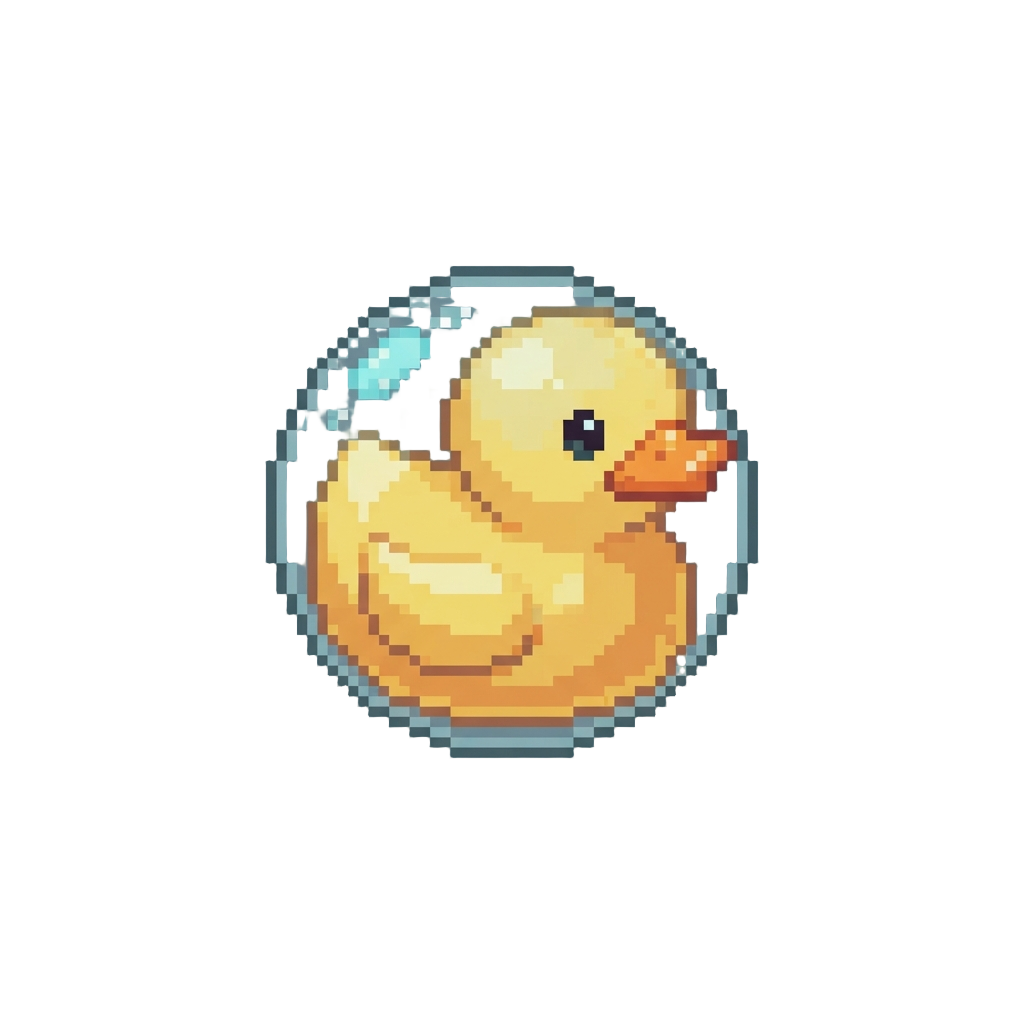 A Tiny Floating Rubber Duck Bubble