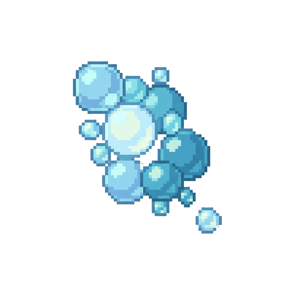 A Shower of Harmless Glowing Bubbles