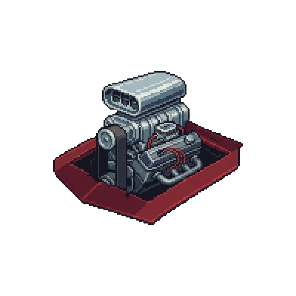A Towering Supercharged Chrome Engine Block Popping Out of the Hood