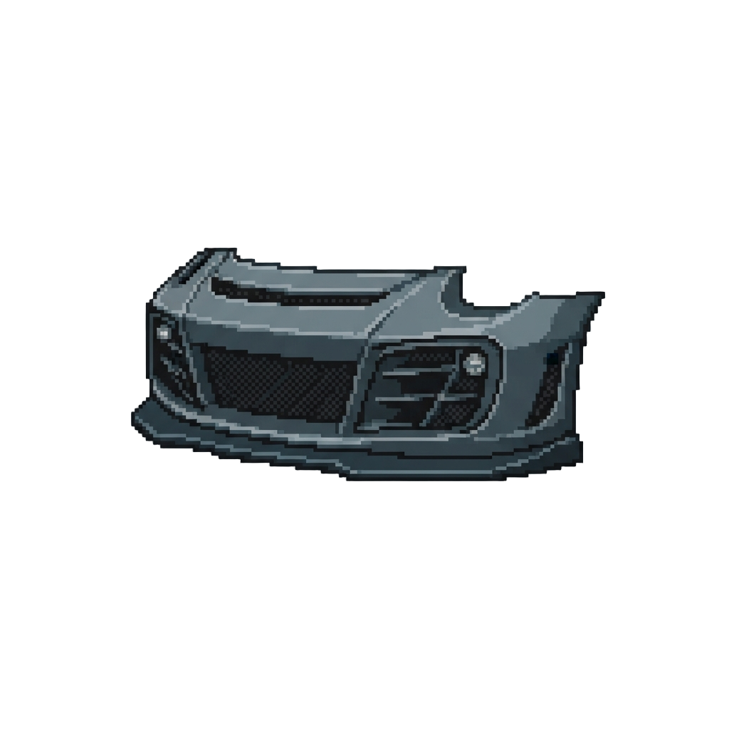 A Custom Front Bumper with Aggressive Air Intakes