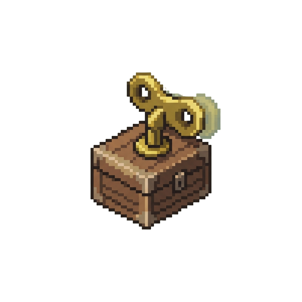 A Spinning Wind-up Key Attached to the Trunk