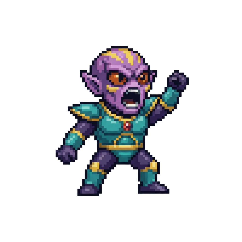 A Dramatic Alien Action Figure Shouting Unintelligible Greetings