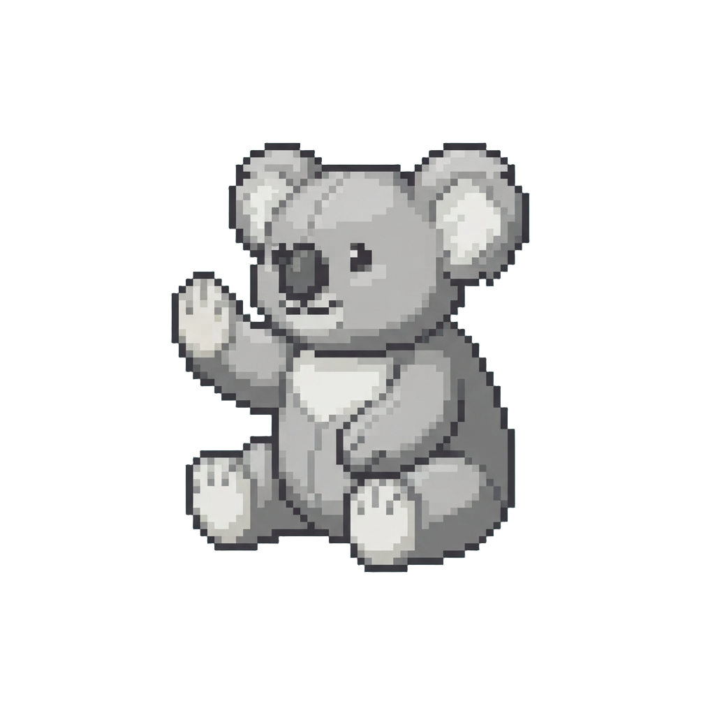 A Cozy Plush Koala Offering a Respectful High-five