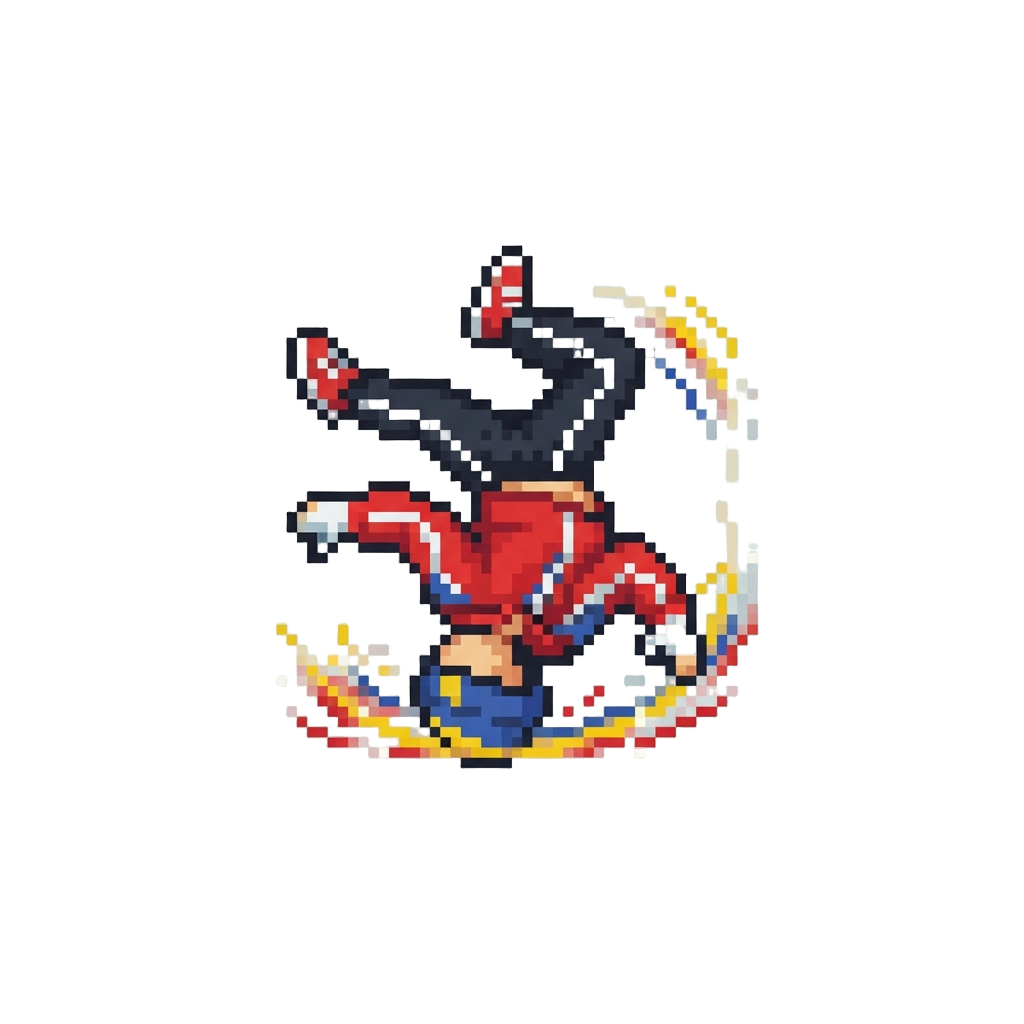 A Energetic Breakdance Spin