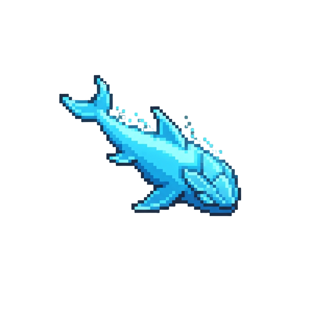 A Radiant Neon Blue Spirit Leviathan